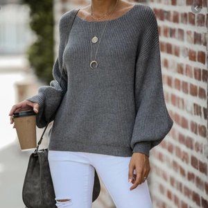 Vici Anne Balloon Sleeve Knit Sweater - Small